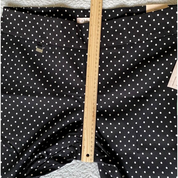 NWT Philosophy Ankle Pants Women's Size PXL Polka Dot Black Pull on Stretch - Picture 6 of 11